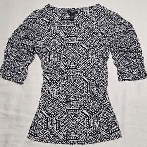 Alfani Monochrome Geometric Blouse